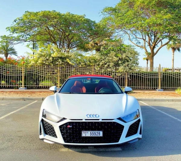  White Audi R8 Spyder V10 Photo 
