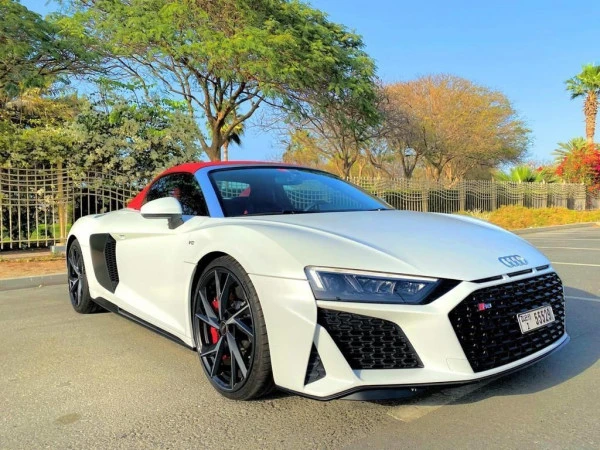  White Audi R8 Spyder V10 Photo 